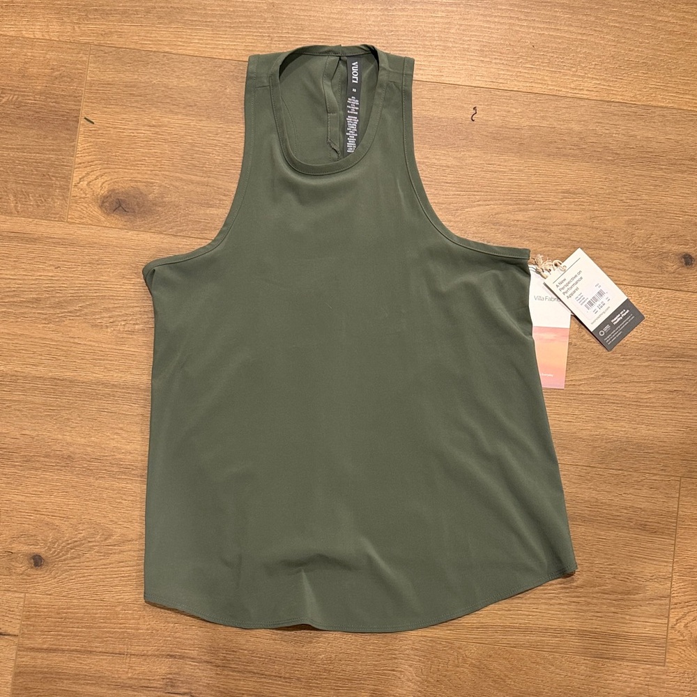 Women's Vuori Villa Fabric Green Tank Top